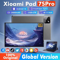 Global Version Original Android 14 Pad 7S Pro Tablet HD 4K Android 14 22GB+1TB 20000mAh 5G Dual SIM Snapdragon 8 Gen 2 GPS Tab