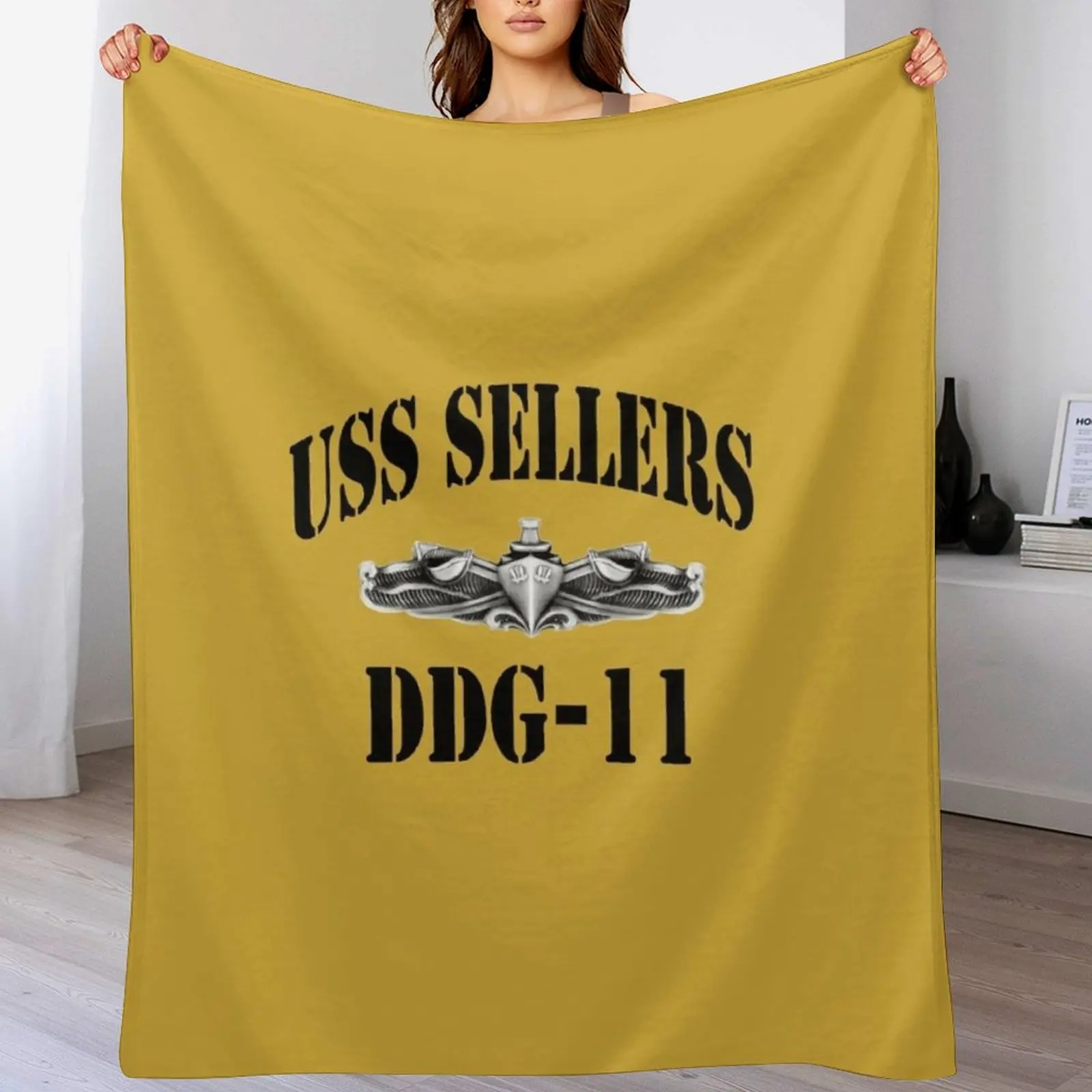 

USS SELLERS (DDG-11) SHIP'S STORE Throw Blanket Blankets For Baby Furry Bed Plaid Blankets