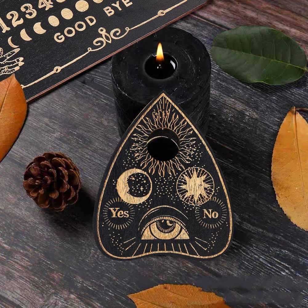 Wooden Sun Moon Spiritual Meditation Board Tarot Card Tabletop Game Set Witchcraft Divination Supplies Home Decoration