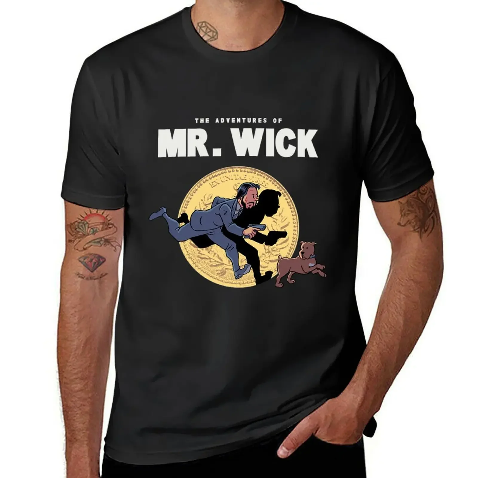 The Adventures of Mr. Wick T-Shirt korean fashion man clothes kawaii clothes cotton t shirt men