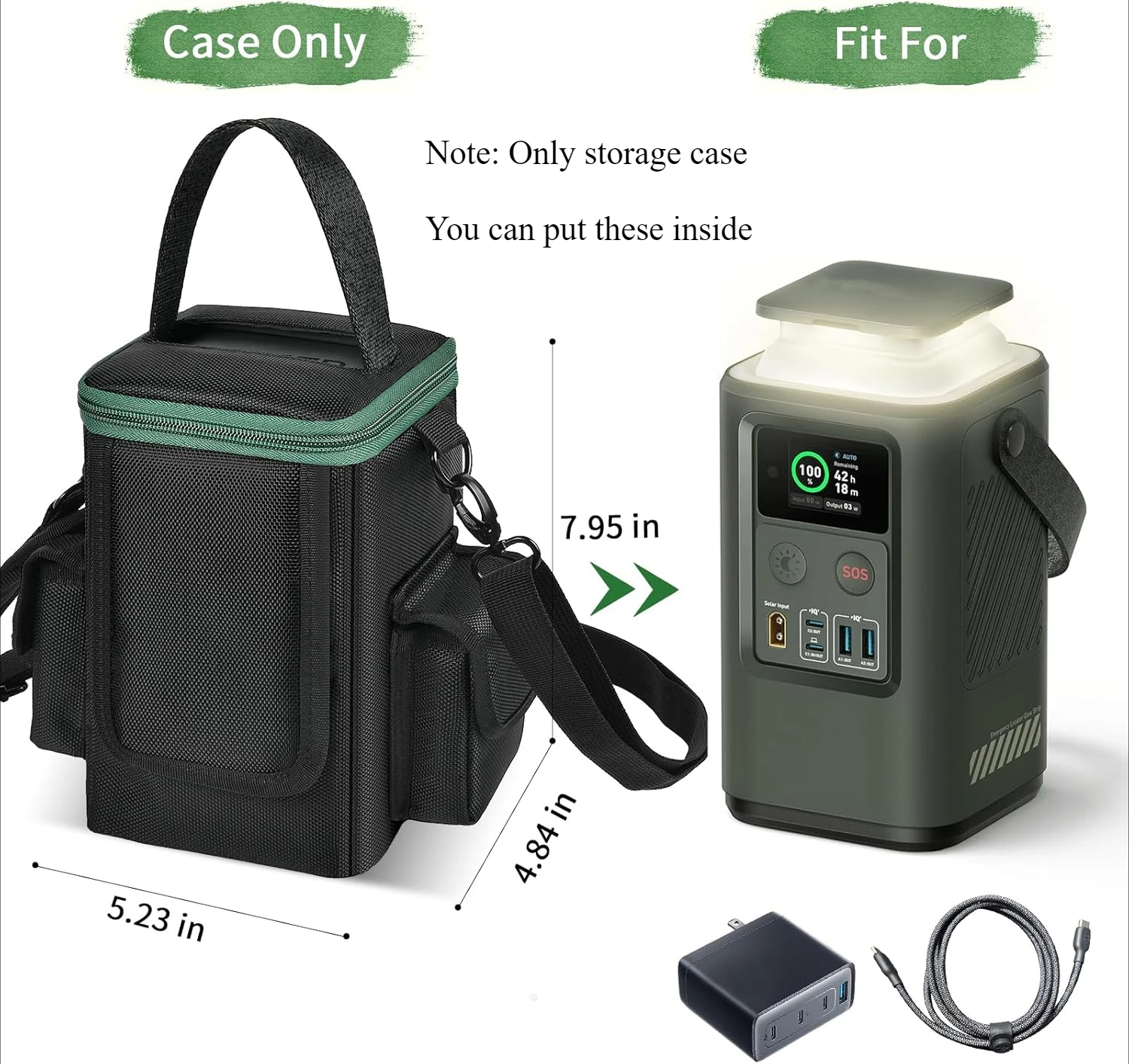 （CASE ONLY) Soft Bag Compatible with Anker Power Bank, 60,000mAh PowerCore Reserve 192Wh, Charge Power Bank Storage Case Cover