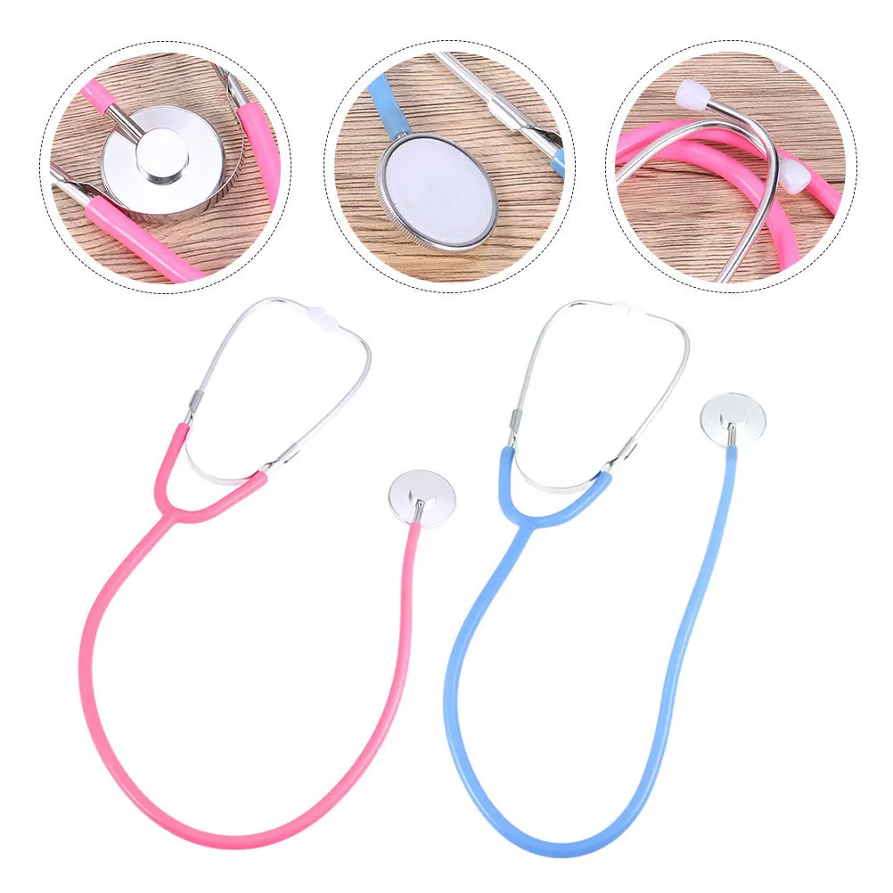 

2pcs Portable Stethoscope For Medical Student Nurse Training Kids Learning Hospital Equipment