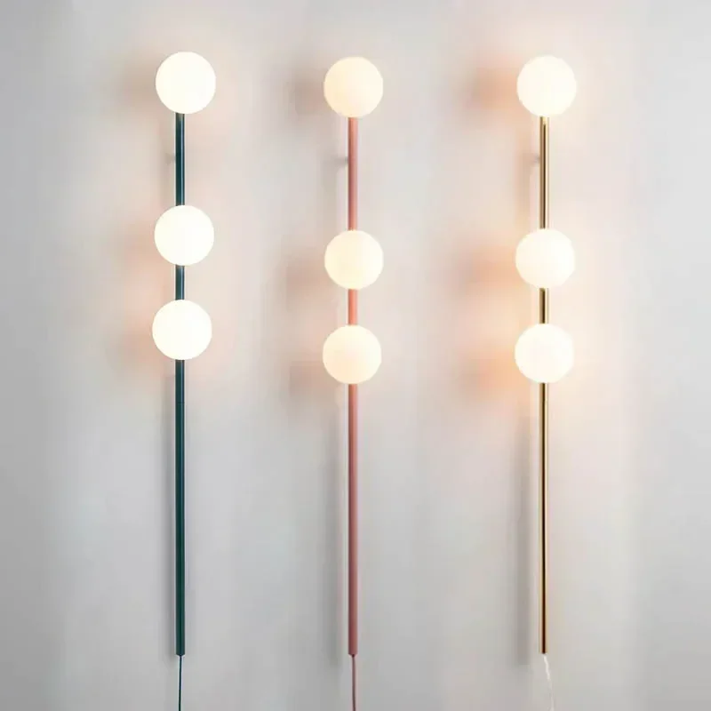 Modern Strip Wall Lamp Bedroom Living Room Bedside Corridor Exhibition Hall Dining Room Glass Lamp Decorative Lighting Fixture