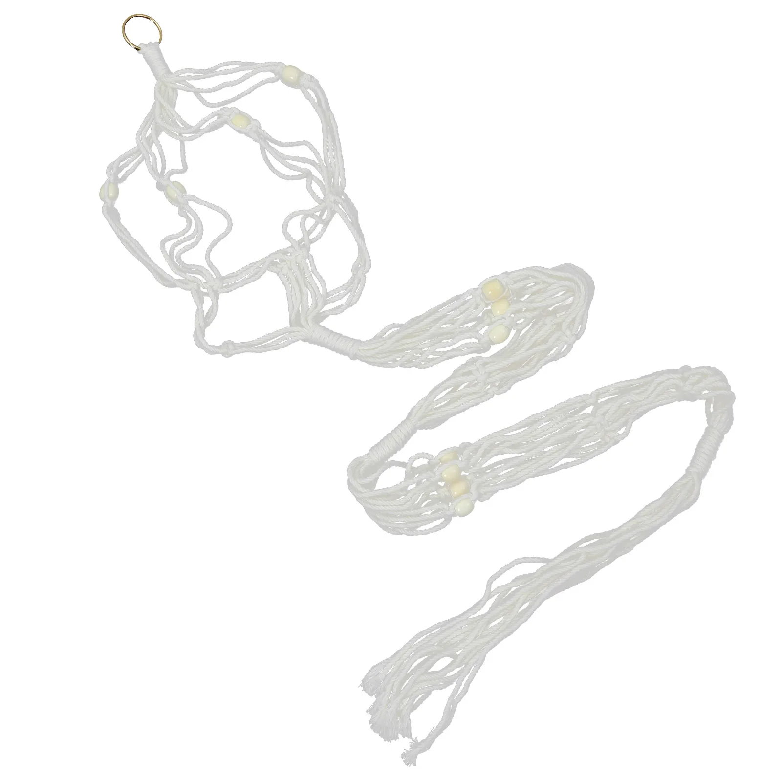 

1 шт., сетчатая сумка для цветочного горшка, хлопковая веревка, вешалка для растений, держатель для макраме, подвесной декор для сада, балкона, крыльца