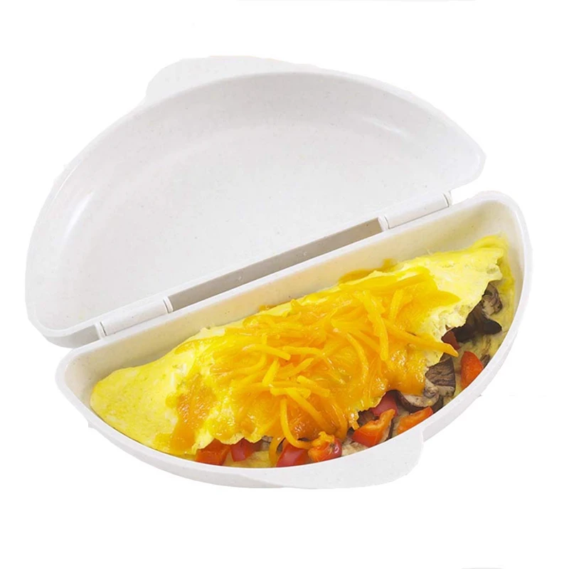 1~5PCS Useful White Microwave Omelette Egg Maker Tray Non-toxic Eggs Steamer Box Silicone Egg Cooker Egg Poacher Kitchen Cooking