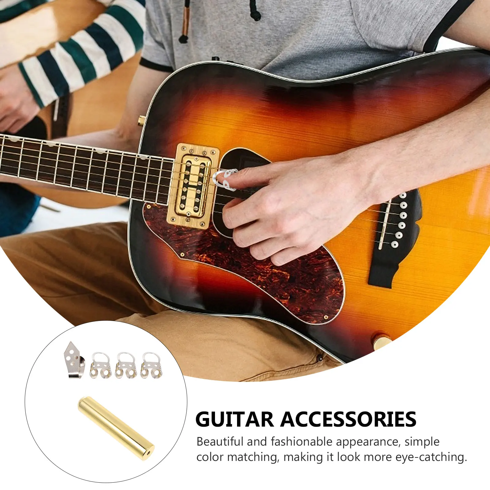 

Electric Guitar Professional Professional Guitar Slide Metal Finger Slide Durable Small Size Easy Use Stainless Steel Tone