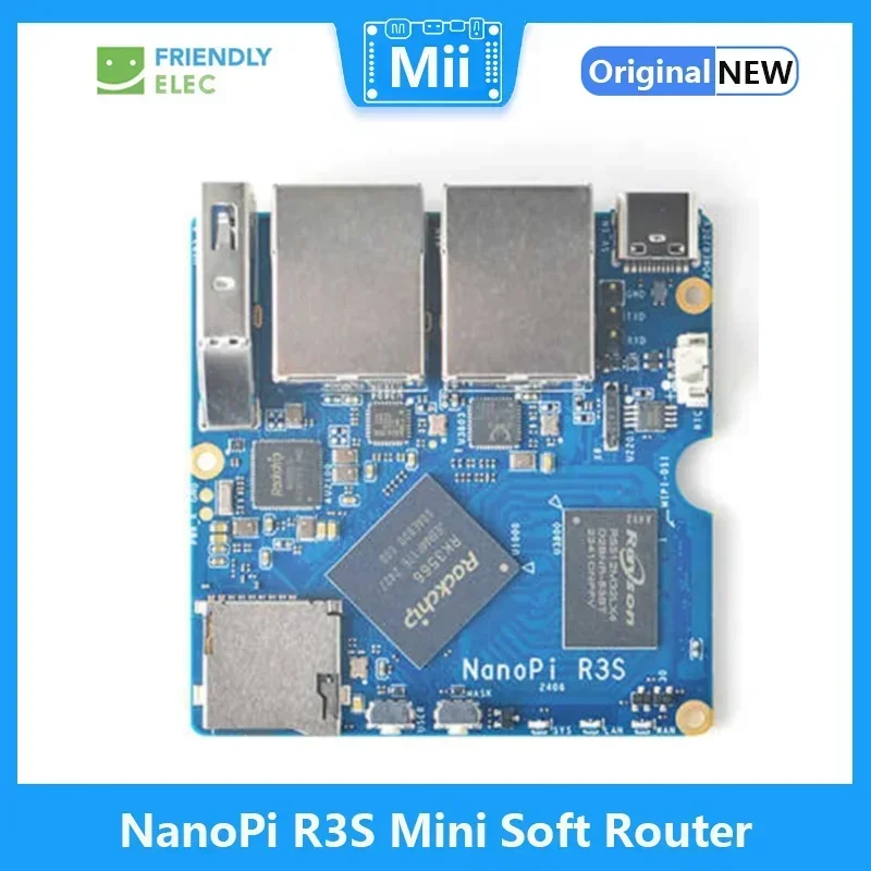 Friendly NanoPi R3S Mini Soft Router With Rockchip RK3566 Android Box Dual Network Port