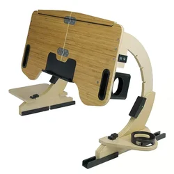 Support pour ordinateur portable réglable en bois, support d'ordinateur de bureau, support pliable portable, multifonctionnel, prêt à l'emploi, bureau de lit