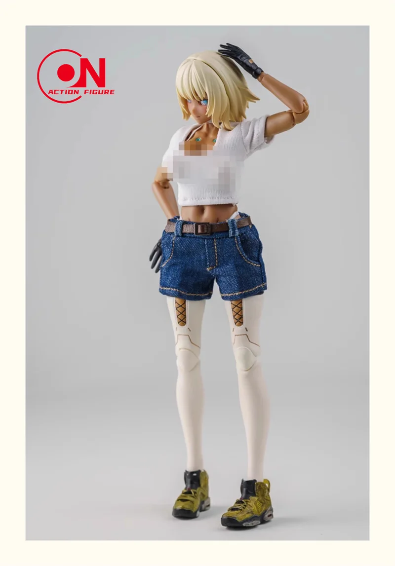 女性用タイトデニムショーツ,スケール1:12,6インチ,ロマンキー兵士の服,アクションフィギュア,ボディドール,在庫あり