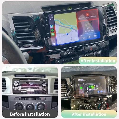 Imagen 2 del producto SISCL 2Din Android 16 Radio de coche para Toyota Fortuner Hilux MT 2007 2008 2012 2014 2015 reproductor de vídeo Multimedia navegación GPS DSP