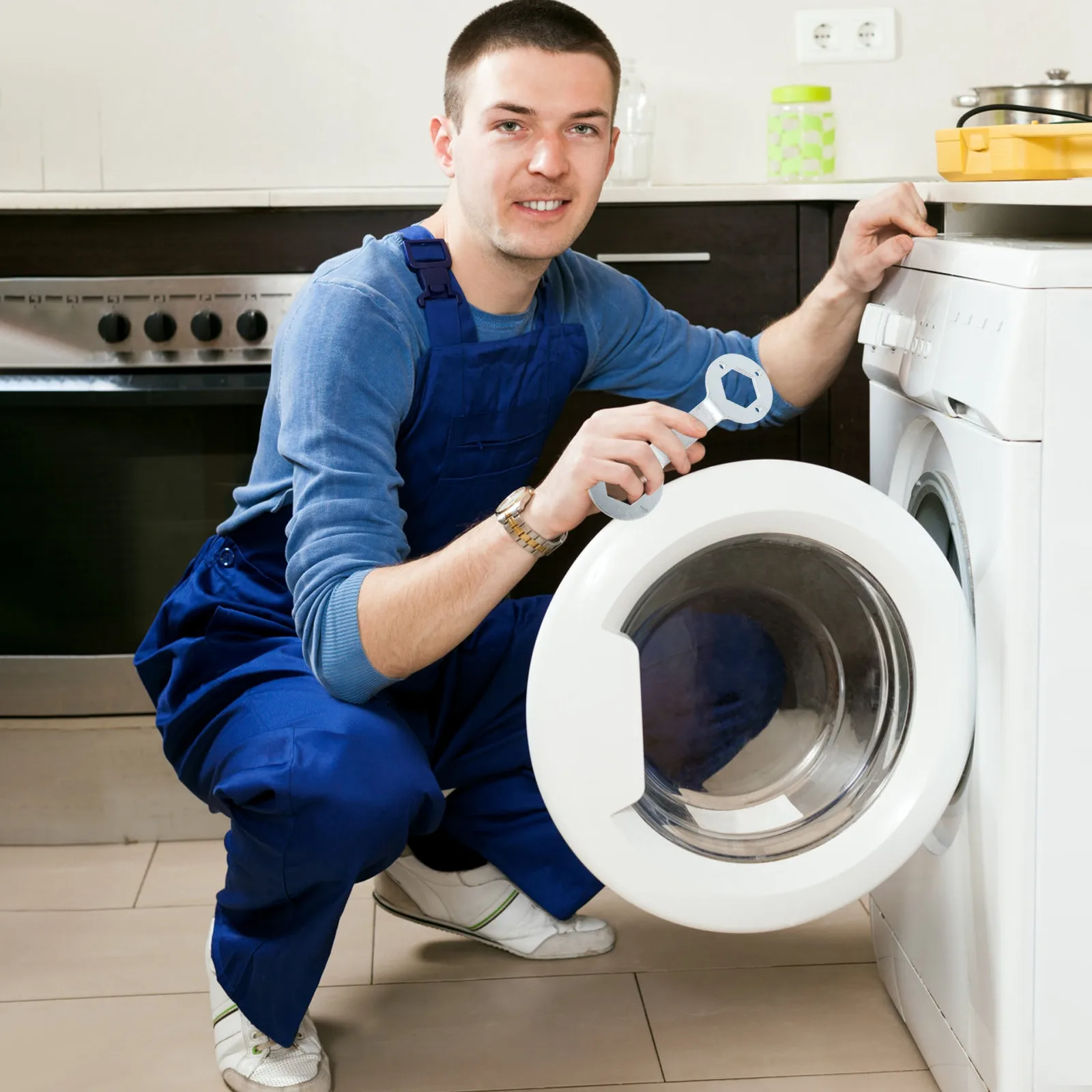 Washing Machine Clutch Wrench 36 38Mm High-Strength Steel Double-Ended Hand Tool for Effortless Clutch Removal Home Appliance