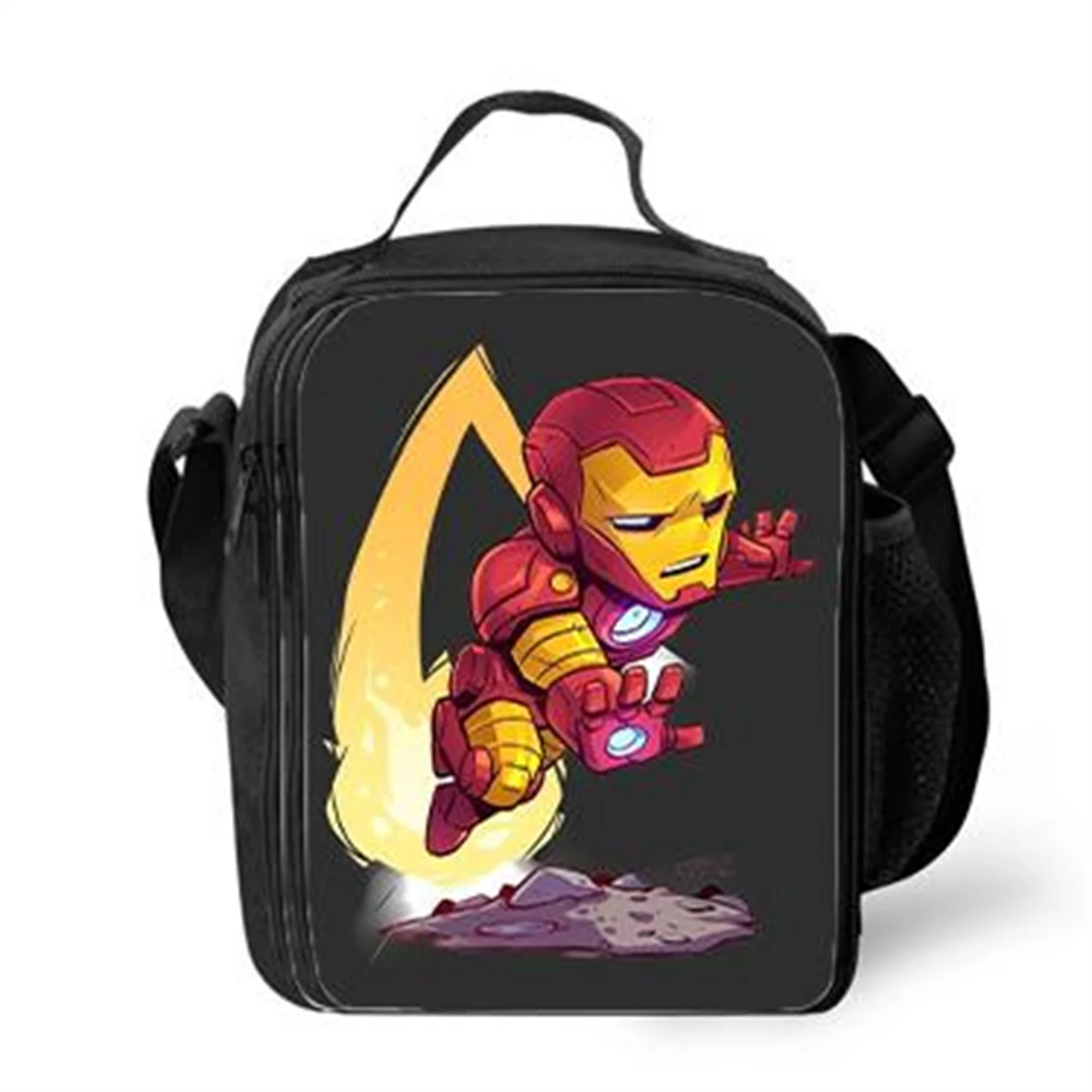 Children Back to School Water Proof Lunch Box,Iron Man Classic Lunch Bag Reusable Thermal Bag