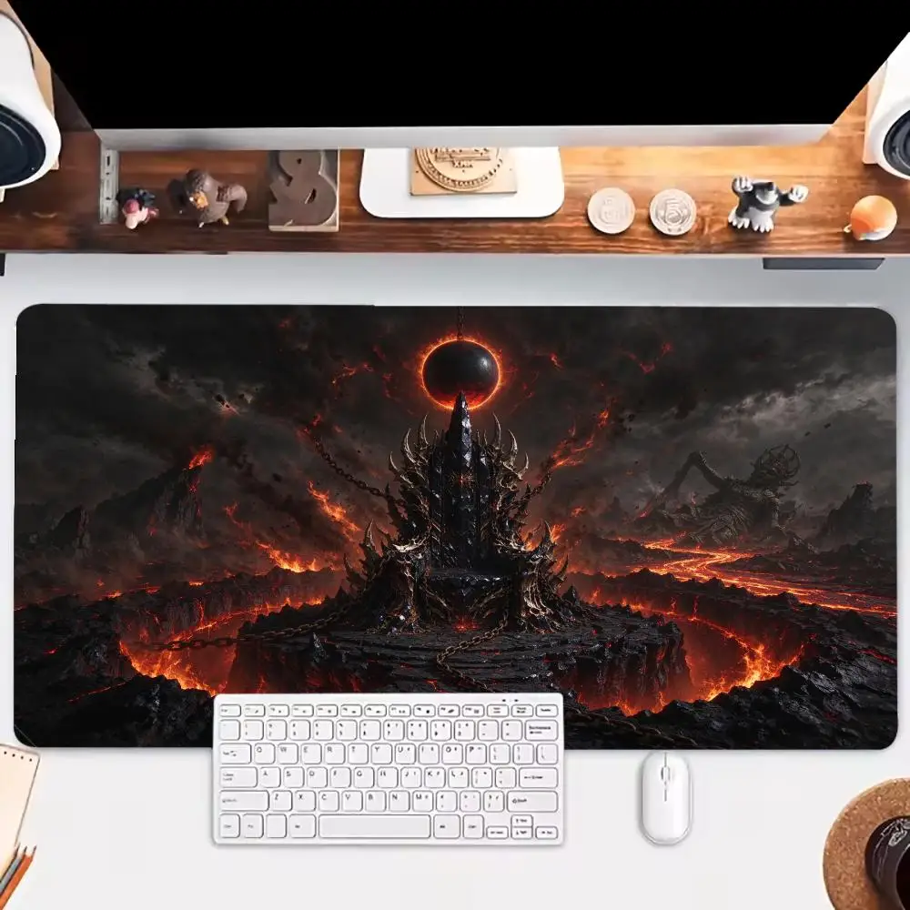 Dark Graveyard Dead Trees Mouse Pad Smooth Surface Non Slip Rubber Base For Horror Gaming Desk Decor