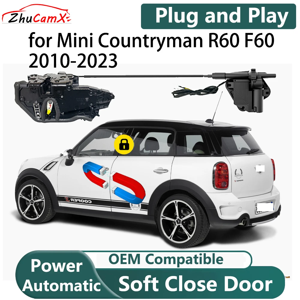 

ZhuCamX for Mini Countryman R60 F60 2010-2023 Car Electric Soft Close Door System Power Closing Door Latch Lock Plug and Play
