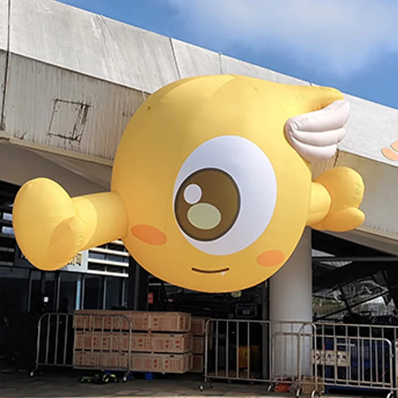 

VInflatable ping-pong doll with a blower, for use as decoration at outdoor square ping-pong events