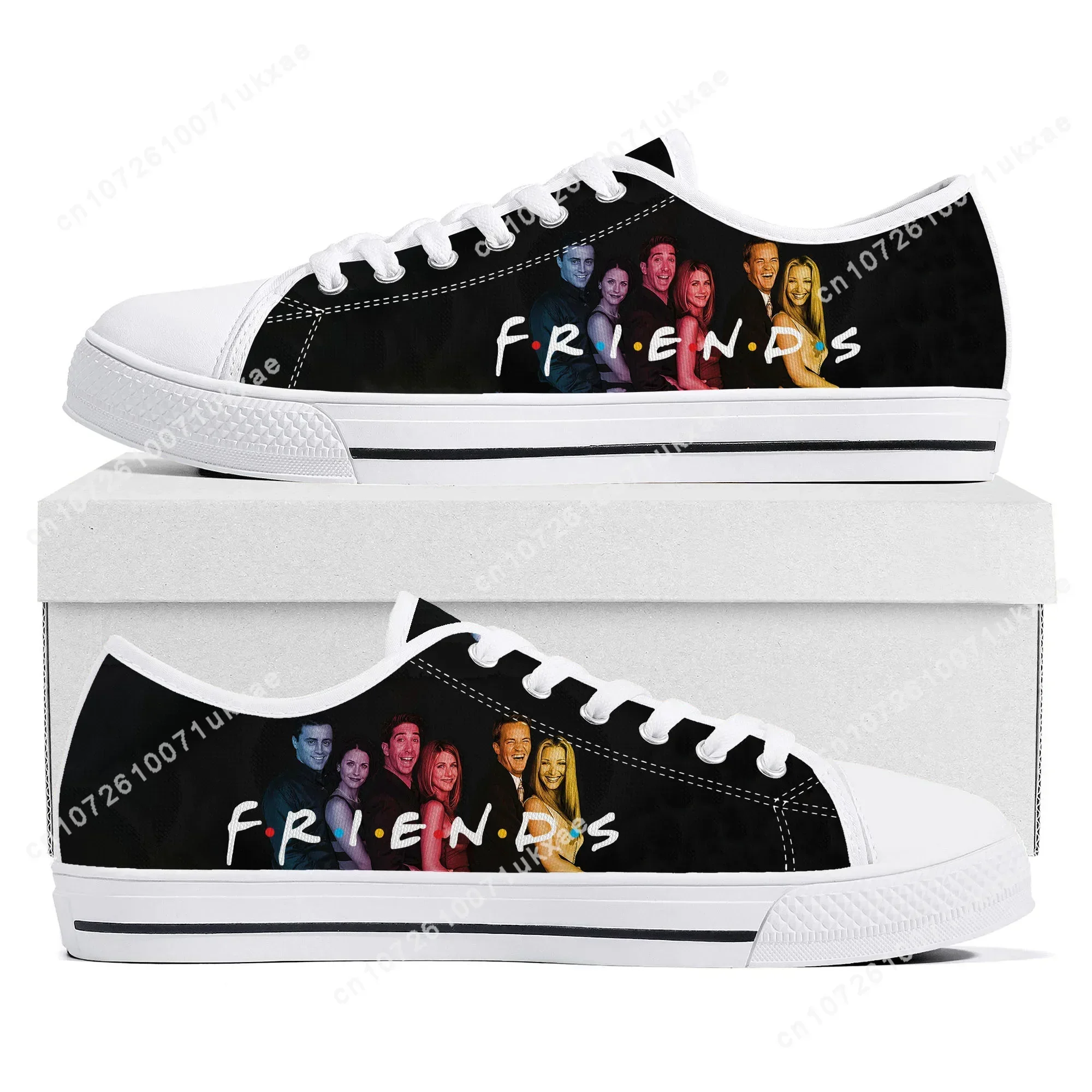 Friends Low Top Sneakers TV Show Central Perk Coffee Mens Womens Teenager Canvas Sneaker Casual Custom Made Shoes Customize Shoe