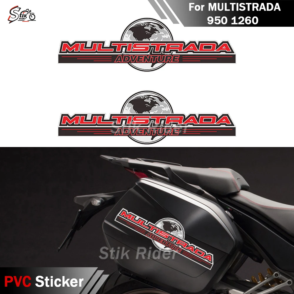 

For Ducati MULTISTRADA 950 1260 2019 Motorcycle Trunk Emblem Stickers Tank Pad Protector Luggage Aluminium Case Protection Decal