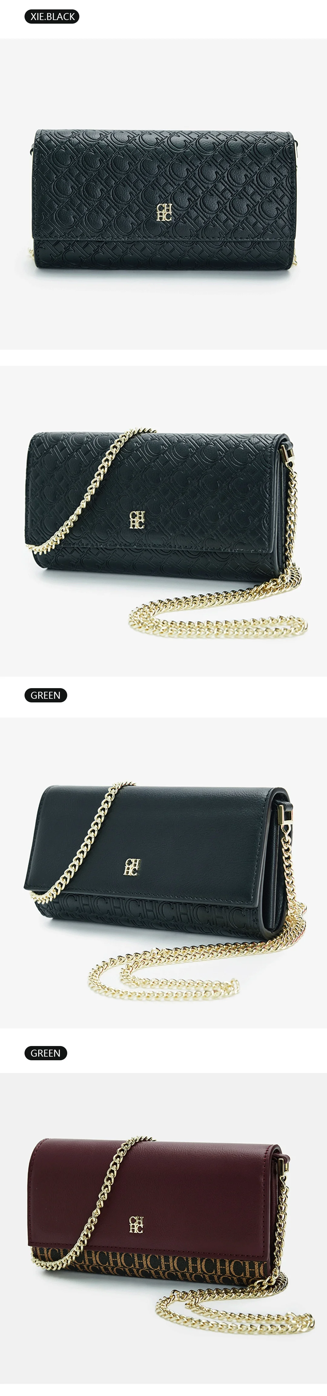 CH Clutch-Tasche für Damen, Ketten-Umhängetasche, Designer-Schulterhandtasche, Abendtasche, Geschenk-Geldbörse für Damen – Detail 9