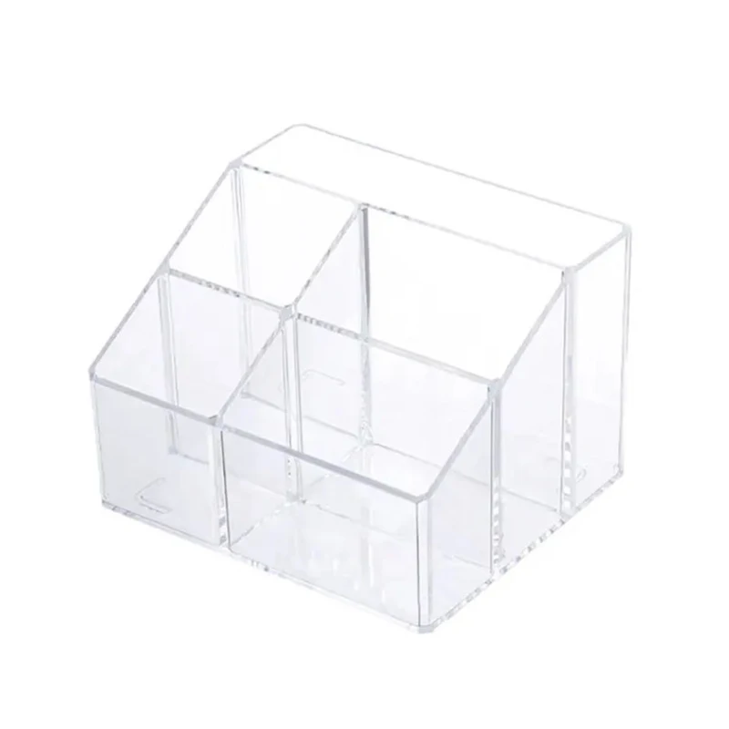 Transparent Acrylic Desktop Stationery Storage Box Large Capacity Debris Division Storage Box Desk Storage Shelf Organizer Box