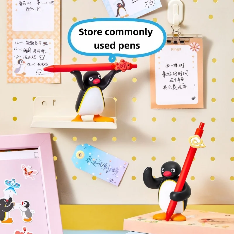 

Cartoon Pingu Pen Holder Student Stationery Desktop Ornaments Creative Penguin Pen Holder Birthday Gift for Boys and Girls