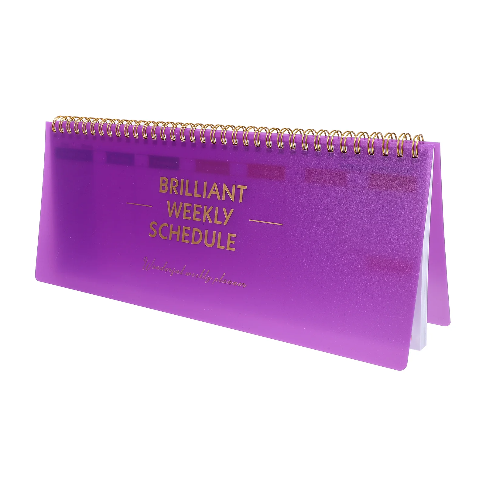 

Weekly Planning Pad Purple Undated Weekly Planner Horizontal Layout Ink-Proof Paper Tear Off Notepad For Work School Home