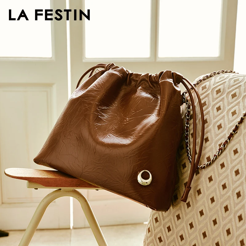 LA FESTIN Bags for women trend 2024 Designer luxury bag Shoulder Bag Large capacity Ladies Leather Bag Crossbody Bag Female Bags