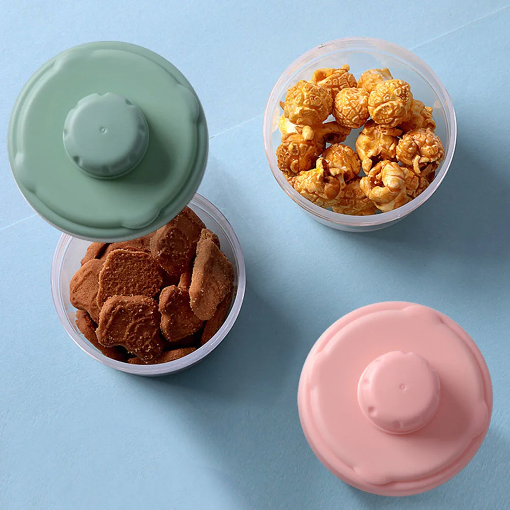 Caja de leche en polvo de 3 capas, dispensador de fórmula apilable para bebés, estuche de almacenamiento de alimentos, organizador portátil de alimentos para bebés, caja de leche en polvo, 1 Uds.