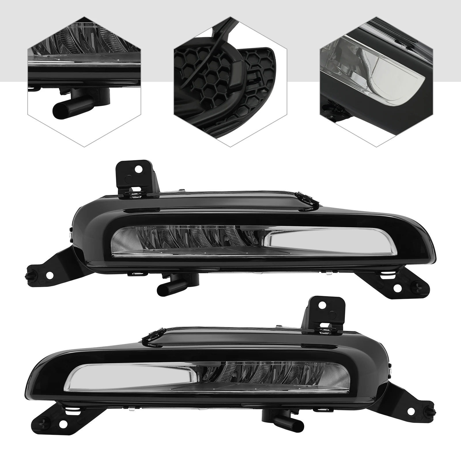 LED DRL ضوء الضباب النهاري (يسار ويمين) لسيارة لاند رينج روفر إيفوك 2016 2017 2018