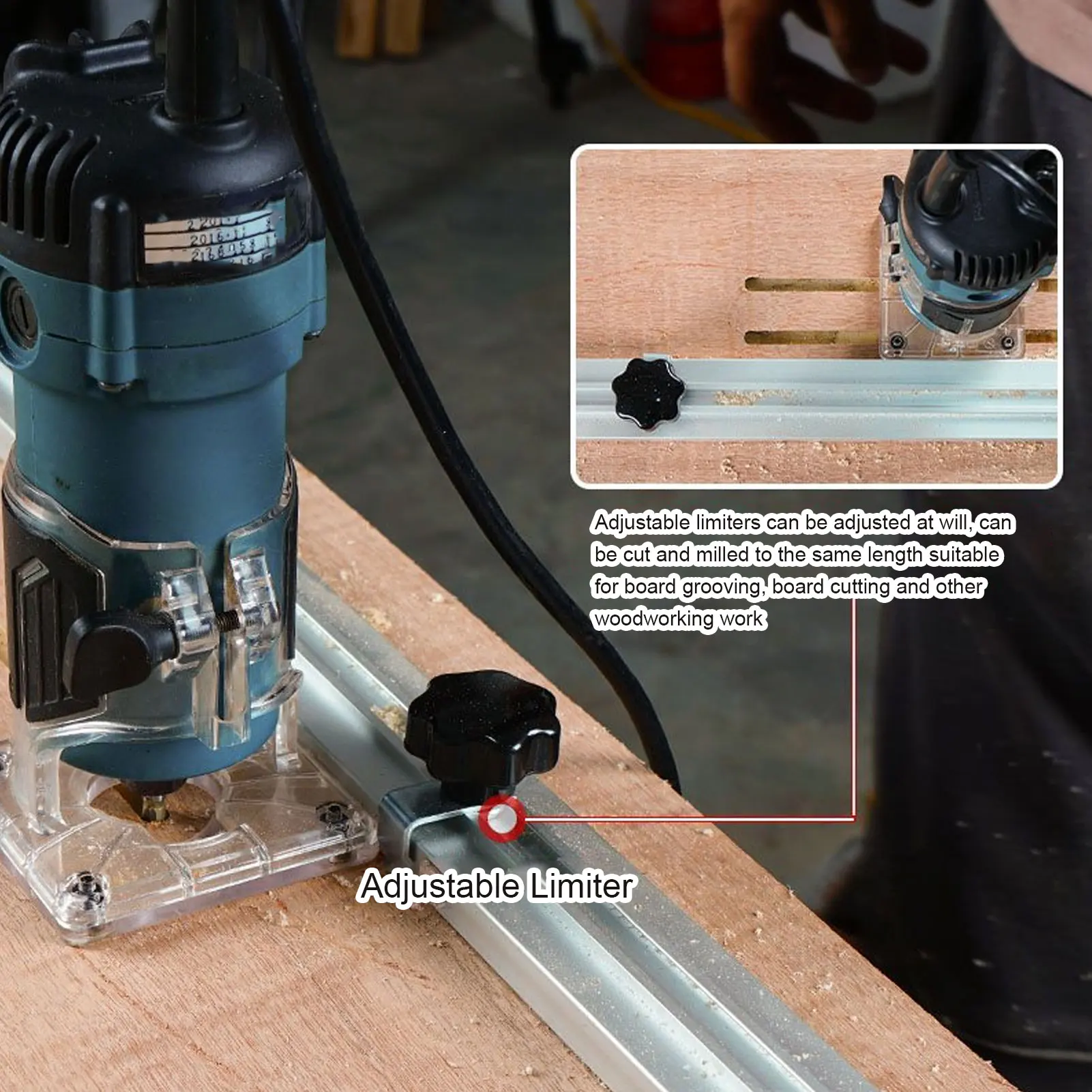 

34.6 Inch Straight Cut Guide Clamp NGX Non-Slip Edge for Table Saw & Router Precision Aluminum Straight Edge Jig