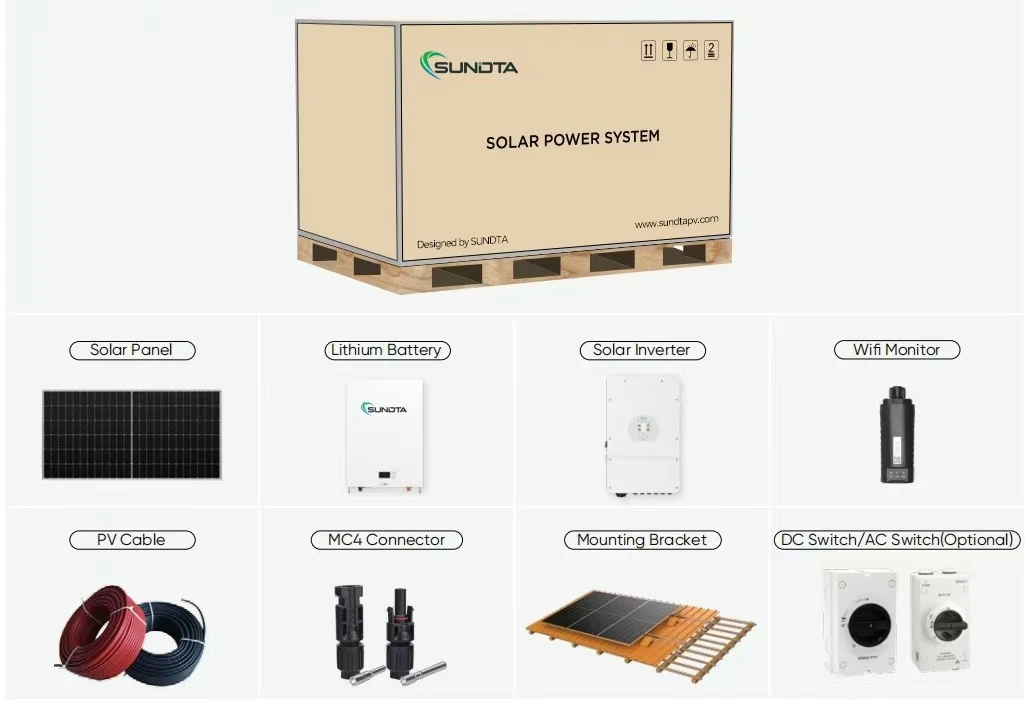 Complete Hybrid Solar Energy Storage System10KW 15KW 20KW Off/On Grid Solar System With Lithium Battery Low Price for Home
