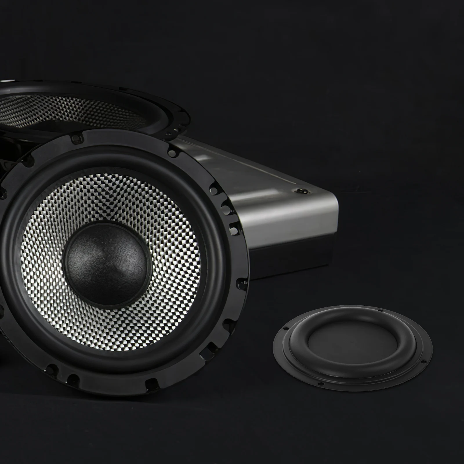 

Bass Radiator Horn Loudspeaker Vibrating Diaphragm Black Car Vibration Membrane Speaker Plate Subwoofer Rubber Membrane