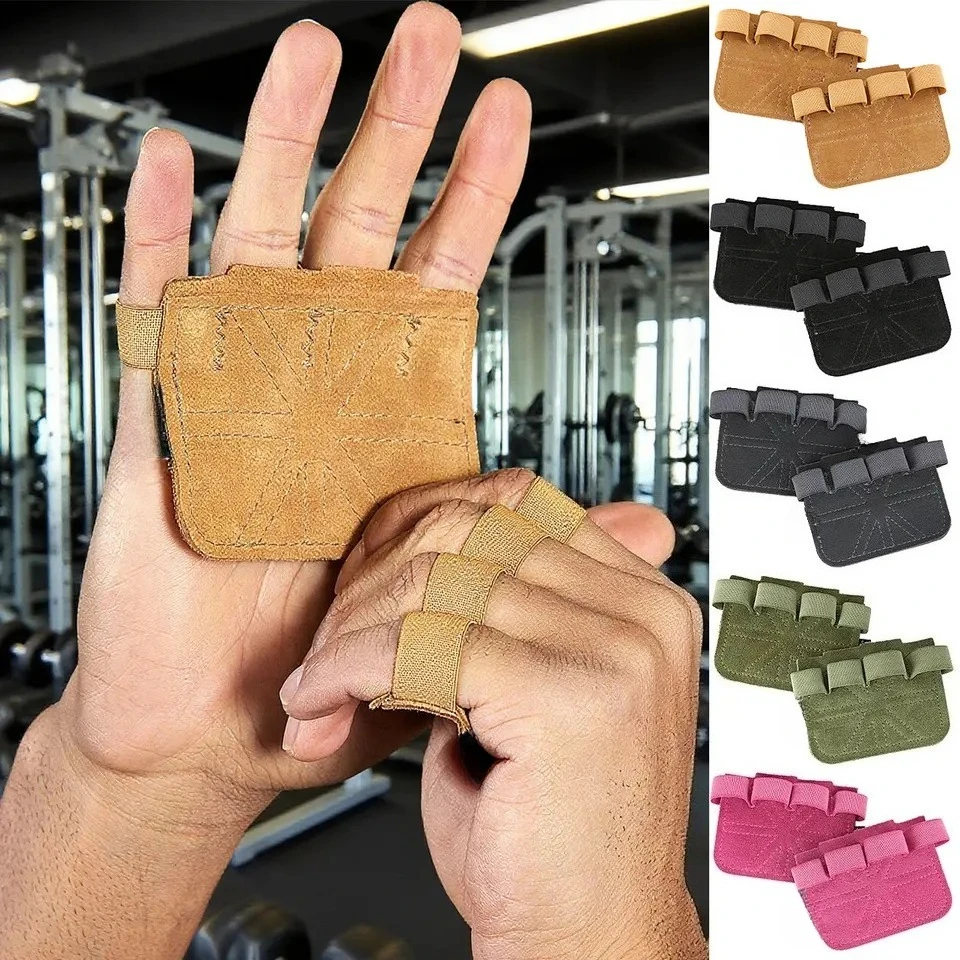 1 Paar Powerlifting-Handschuhe für Männer und Frauen, atmungsaktive Klimmzug-Booster-Handschuhe, Gewichtheber-Handschuhe mit Lederhandflächenschutz, Fitness-Handschuhe