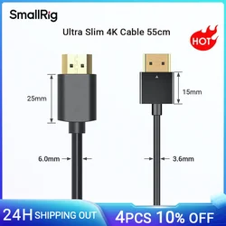 Kabel SmallRig Ultra cienki 55cm (A do A) 4K do kabla lustrzanka cyfrowa/monitora/bezprzewodowy nadajnik wideo i odbiornika, zmodernizowany-2957B