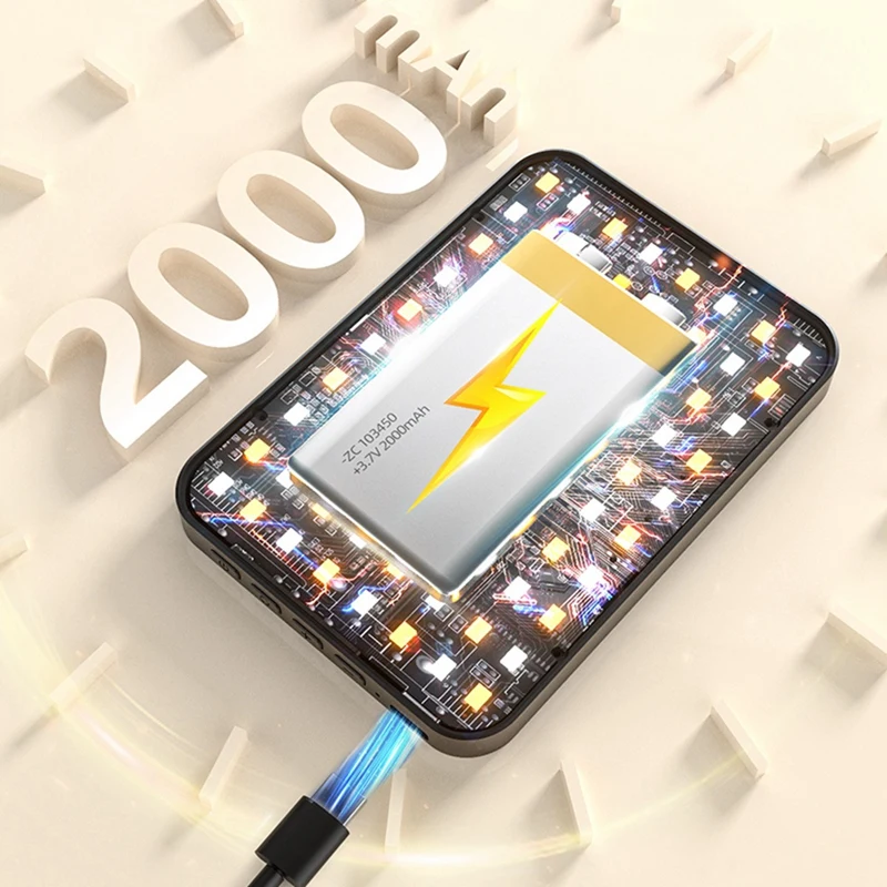 Портативное кольцо для селфи, 2000 светодиодов, мАч