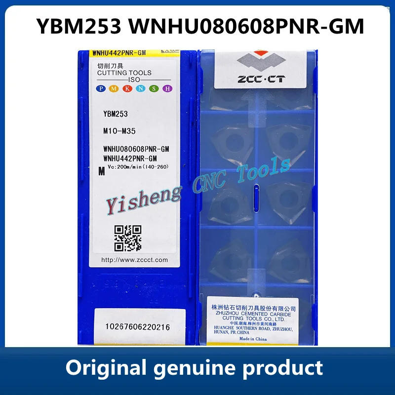 ZCC-cuchilla de aleación de WNHU080608PNR-GM CNC, herramienta de corte de carburo, YBG205, YBC302, YB9320, YBM253, YBD152, WNHU