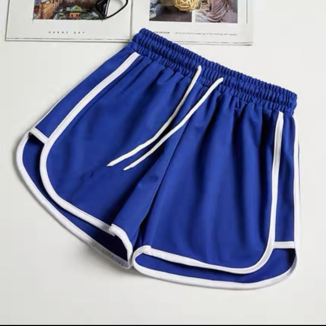 Summer Men and Women casual loose straight shorts lady stylish thin breathable wide leg gym short pants Women yoga Shorts image 6