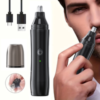 Black Electric Nose Hair Trimmer Rechargeable Ear and Nose Hair Trimmer Professional Painless Nose Hair Trimmer for Men Women