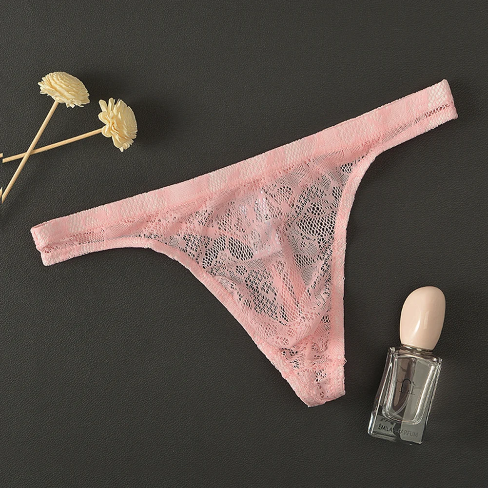 

Mens See Through Panties Lace Mesh Lingerie Ultrathin Thongs See Through Underwear For Hot Man Breathable Ultra-Thin Underpants