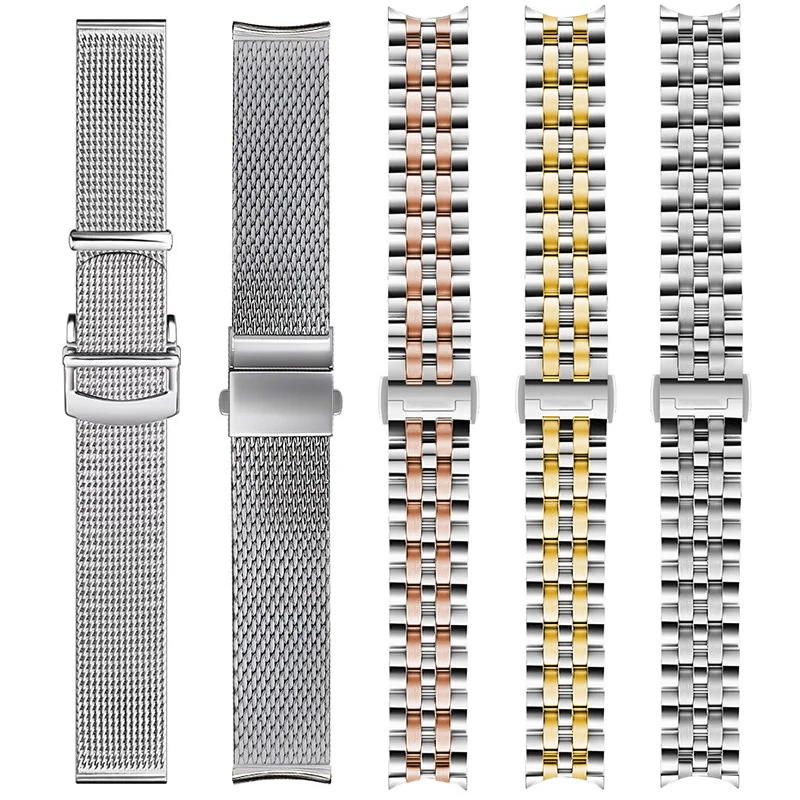 19 مللي متر 20 مللي متر 21 مللي متر 22 مللي متر منحنى نهاية الفولاذ المقاوم للصدأ سوار ل IWC حزام مارك بورتوفينو البرتغالية ميلان شبكة معدنية حزام المنسوجة الرجال