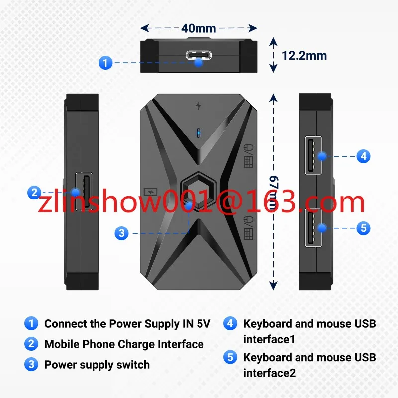 M1 Pro+ Mobile Game Keyboard  Mouse Adapter pubg
