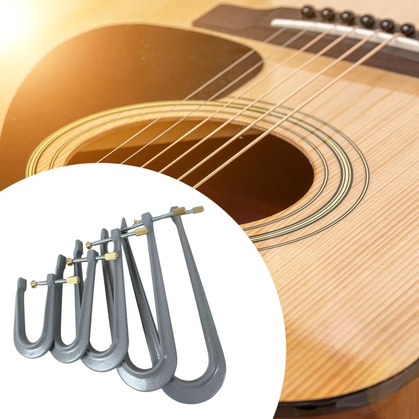 

5Pcs Guitar Bridge Clamp Wear Resistant Easy to Install Practical Guitar Repair Tool Multifunctional for Wood Guitar Supplies