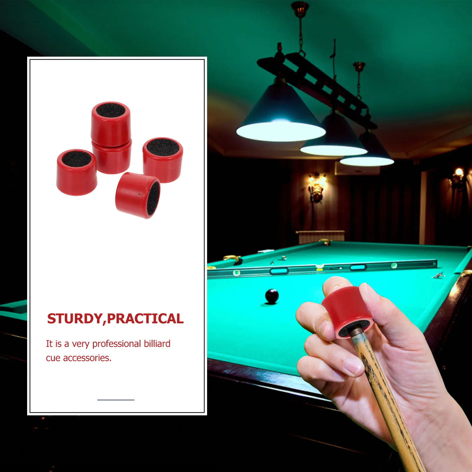 

5Pcs High-Grade Plastic Double-Sided Cue Tip Shaper Sander for Pool Snooker Billiard Tips Sharpen Shape Out and Repair