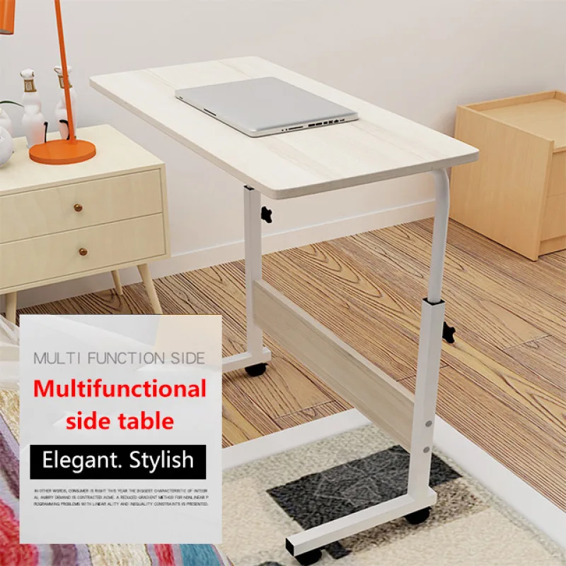 Portable Movable Bedside Table Adjustable Lift Nightstand Lazy Desk for Bedroom Home Bedside Storage Organizer Convenient Use