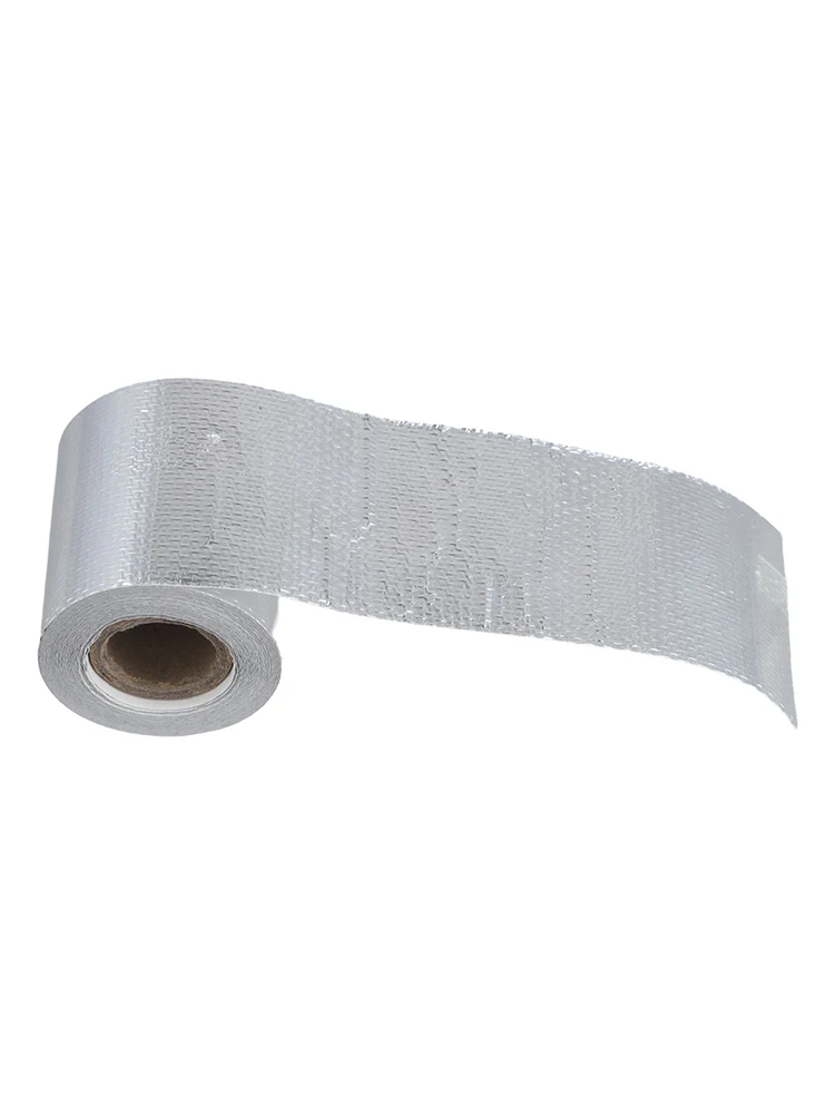 Exhaust Header Wrap Aluminum Foil Heat Shield Tape High-temperature Resistant Sturdy And Versatile 5M*5cm L*W For Header Pipe
