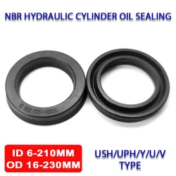 Nitrile Rubber Hydraulic Cylinder Oil Sealing Ring USH/UPH/Y/U/V Type Shaft Hole General NBR Sealing Ring Gasket ID 6-210mm