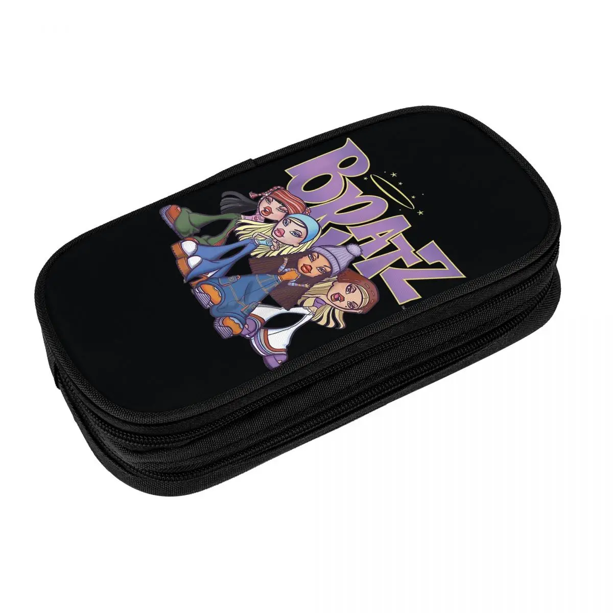 

Bratz Original Four Group Shot Logo Pencil Case College Pencil Box Students Double Layer Back To School Pencil Cases Stationery