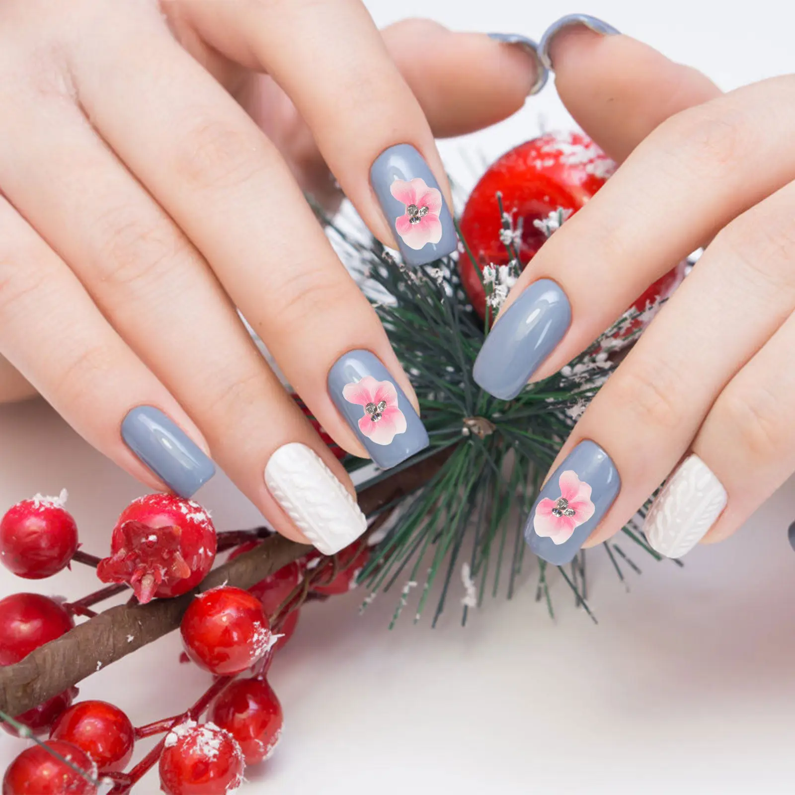 

10Pcs Pearl Nail Jewelry DIY Manicure Tools Resin Flower Nail Charms Decoration Salon Accessory Manicure Tools