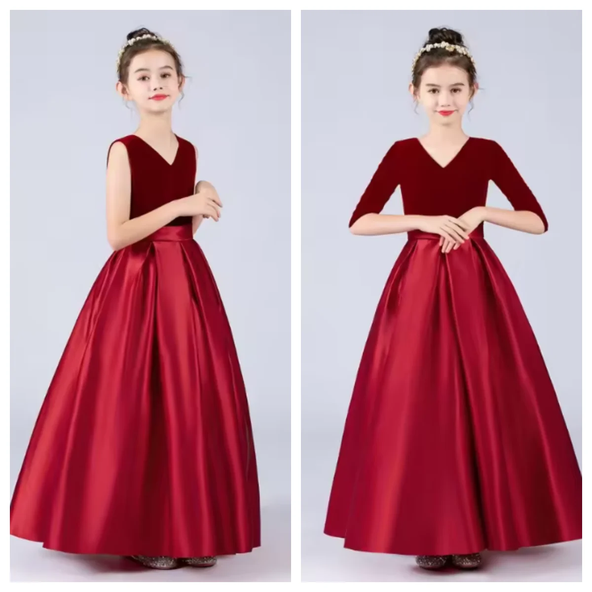 Elegant Children's Orchestra Concert Dresses Young Host Attire Piano Performance Outfits Cello Performance Costumes for Kids