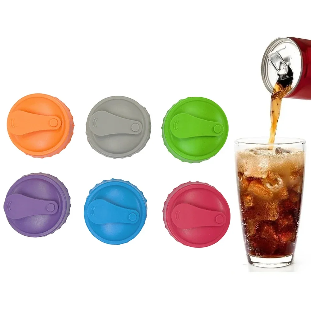 Cubierta de lata de Soda de silicona, 1/6 piezas, adecuada para cerveza, bebidas, jugo, lata de Cola estándar, Protector de lata, cubierta de botella de agua