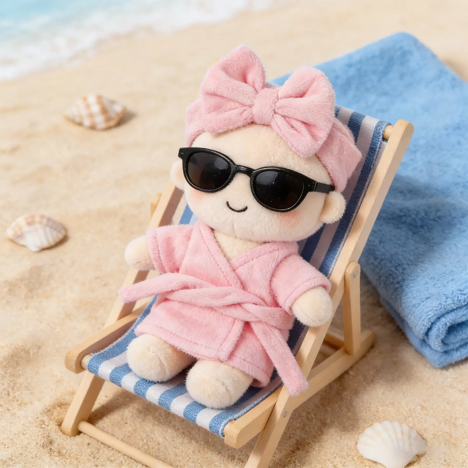 1 Set Soft Pink Bathrobe Clothes 20Cm Stuffed Animal Bear Winter Outfit Loungewear Pajamas Accessories for Girls